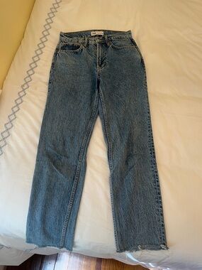 Zara High Waist Straight Leg Jeans Size US 4